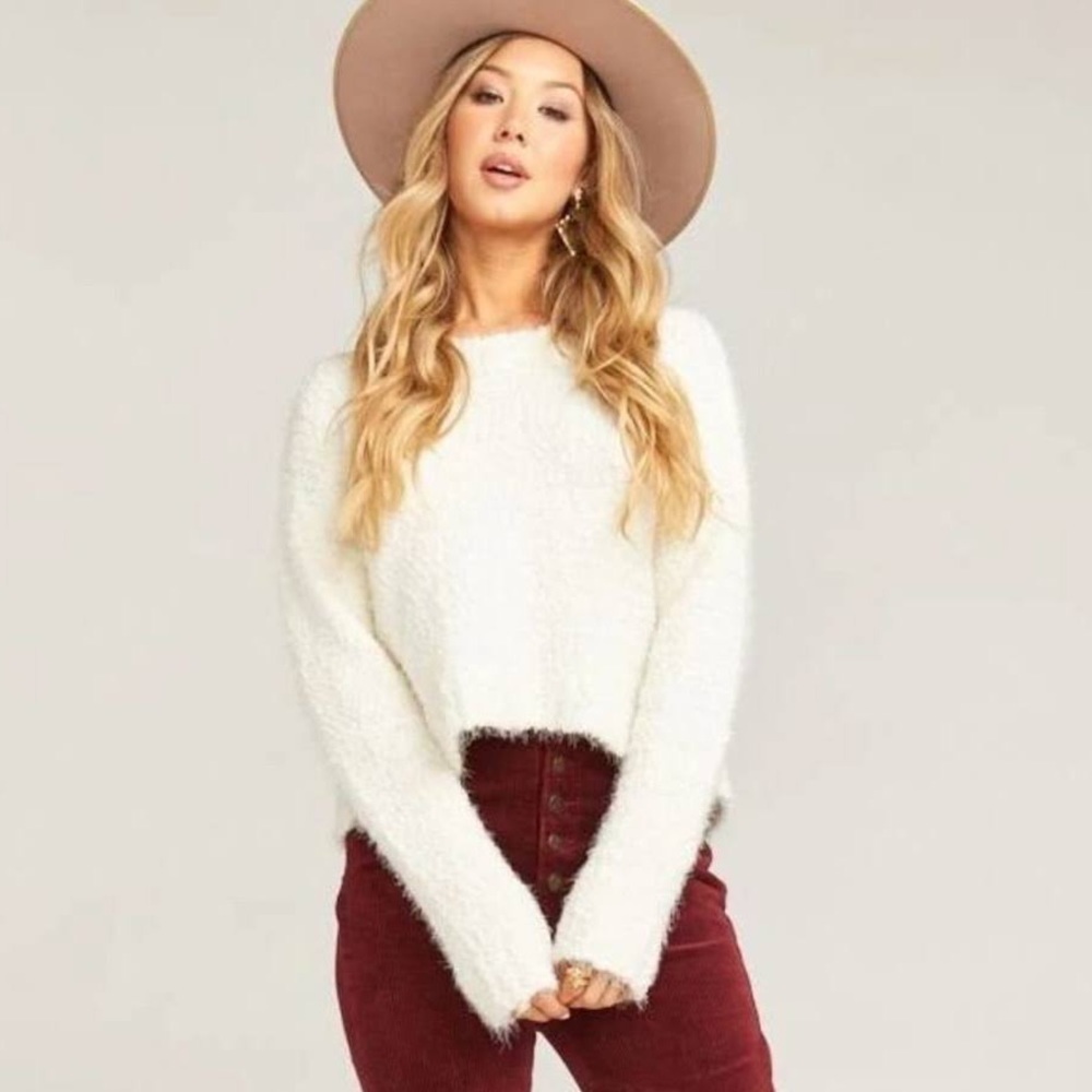 Show Me Your Mumu Cropped Varsity Sweater